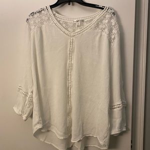 John Paul Richard Crochet-Trim Blouse